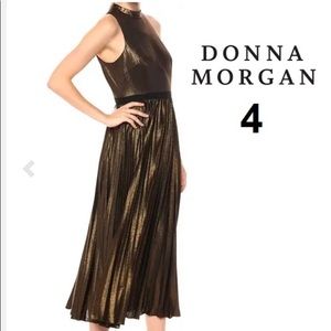DONNA MORGAN A LINE MOCK NECK DRESS